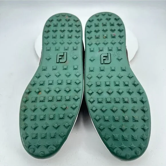 FootJoy Contour Casual Men Size 11M 54275 Dark Brown Green Leather Golf Shoes - Picture 8 of 12